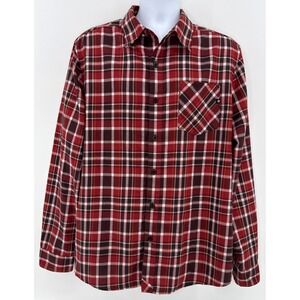 Marmot Men's XL Flannel Shirt Red Plaid Outdoor Hiking Adventure